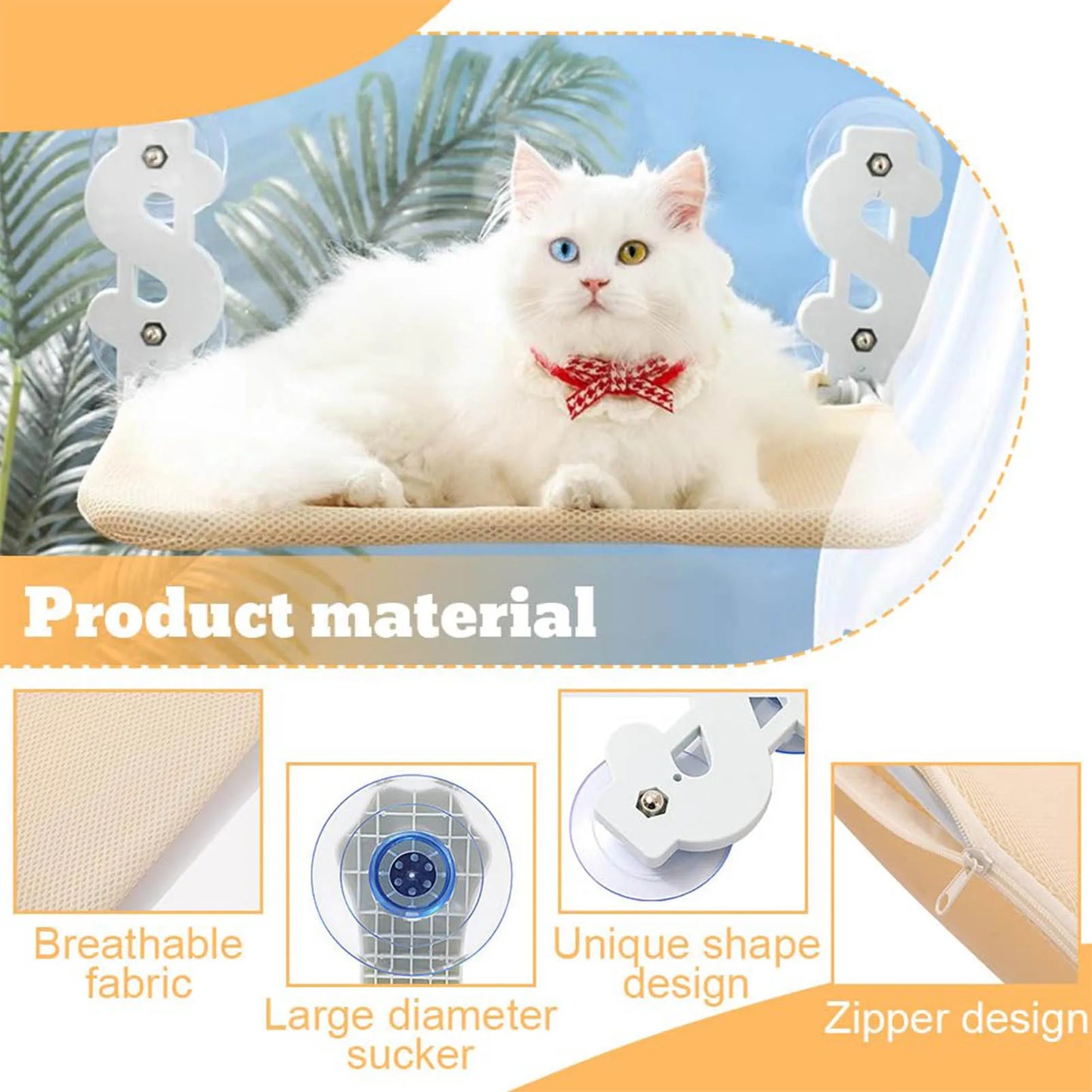 Hamaca plegable para ventana para gatos, percha para interiores para gatos, camas para ventanas, percha para gatos, estante para gatos