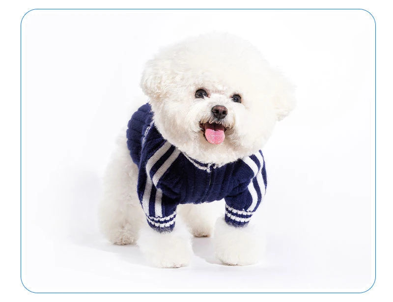 2023 New Pet Clothes Autumn Winter Small Medium Dog Clothes Teddy Cat Warm Zipper Clothing Puppy Cardigan Fashion Style