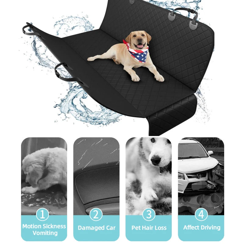 Protector para asiento de coche para perros, impermeable, portador de viaje para perros, hamaca, Protector de asiento trasero de coche, estera, portador de seguridad para perros, almohadilla de seguridad