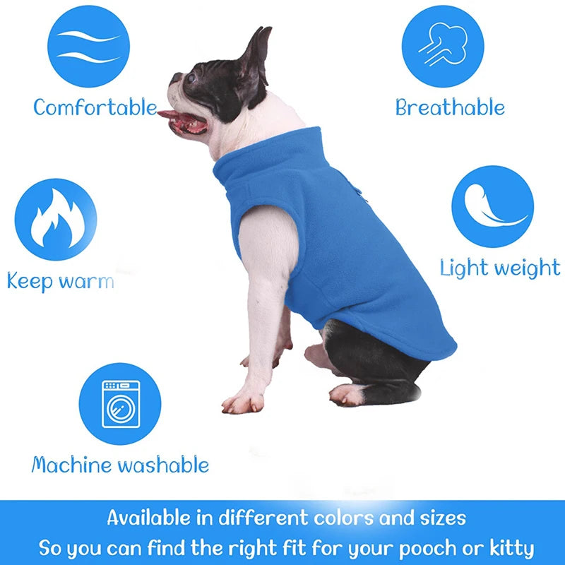 Hiver polaire chien vêtements chiot vêtements bouledogue français manteau carlin Costumes veste pour petits chiens Chihuahua gilet Yorkie chaton