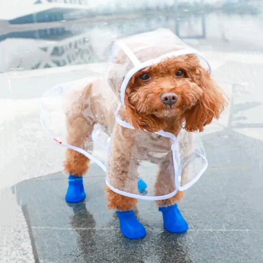 Chubasquero transparente para mascotas, chaqueta impermeable para mascotas, abrigo para perros pequeños y medianos, Poncho para perro Shiba, ropa para caminar al aire libre para mascotas