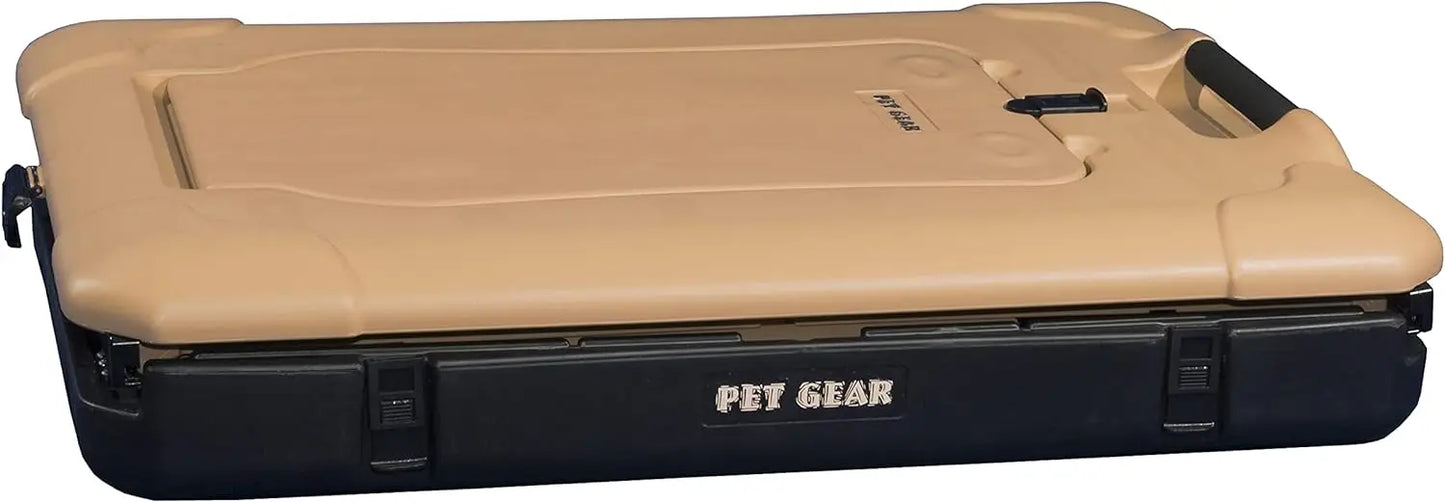 Pet Gear Caisse en acier à 4 portes « The Other Door » pour chiens/chats avec porte de style garage, comprend un lit en peluche + un sac de voyage, sans outils