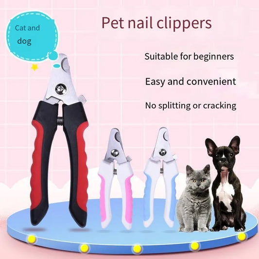 Professional Pet Cat Dog Nail Clipper Cutter with Sickle Stainless Steel Grooming Scissors Clippers for Pet Claws Dog Supplies Accessories