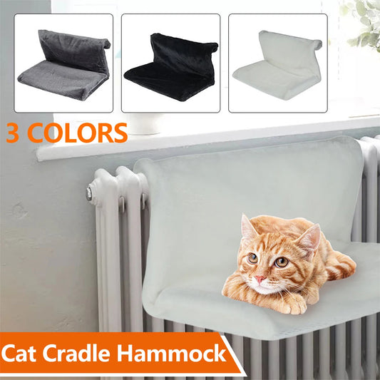 Chat radiateur lit suspendu chat berceau hamac petit Animal de compagnie lit suspendu avec cadre en métal luxe chaud polaire panier pour chats