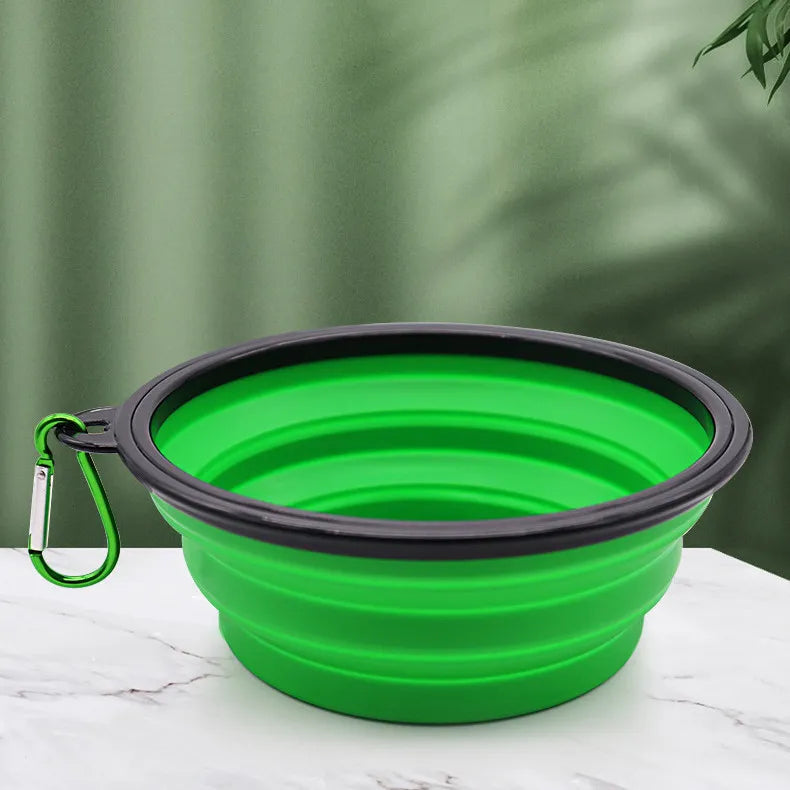 350ML Foldable Silicone Pet Bowl Portable Puppy Food Container Collapsible Feeder for Outdoor Camping Dog