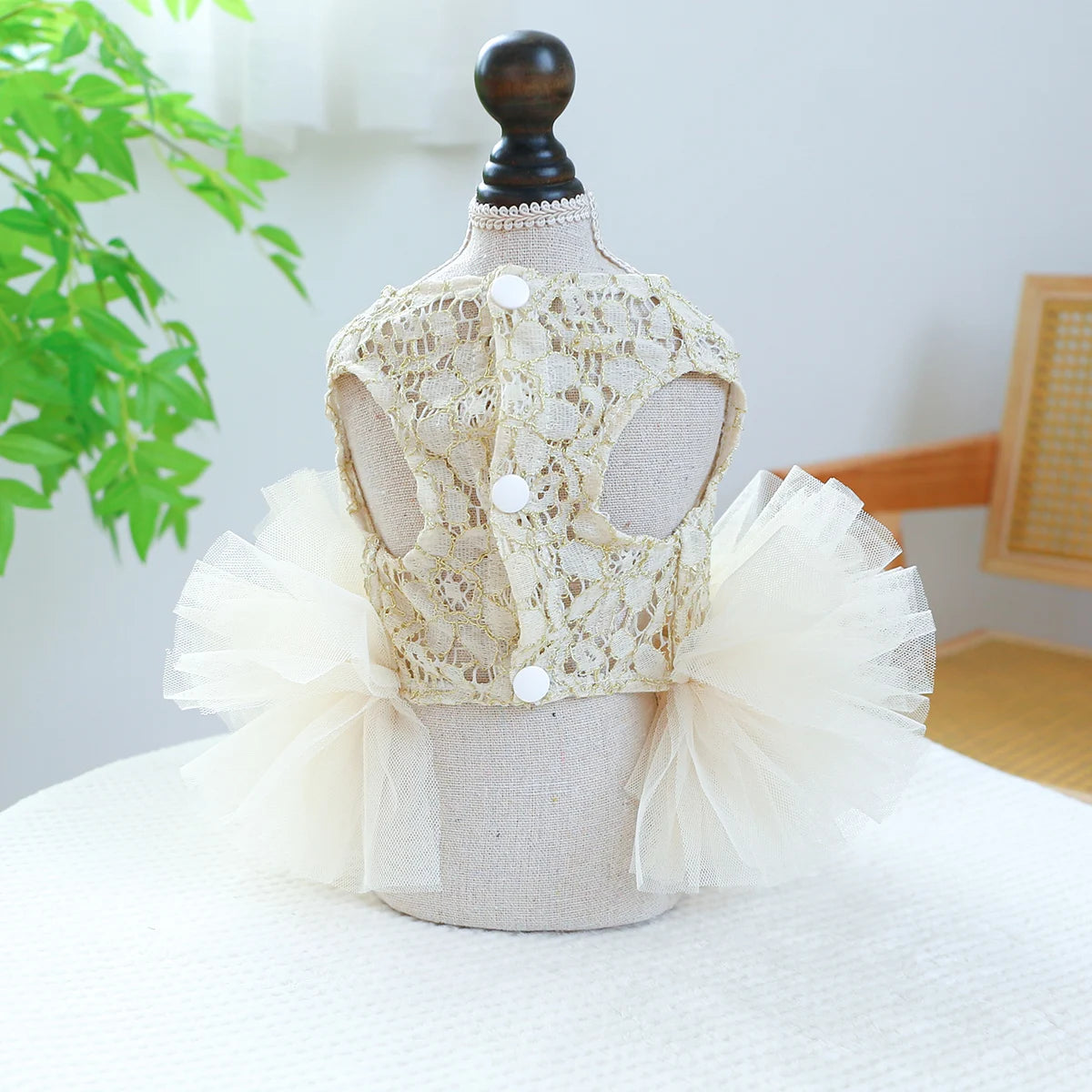 1PC Pet Apparel Dog Spring/Summer White Wedding Dress Princess Luxury Palace Pengpeng Skirt Chinese Dress For Small Medium Dogs