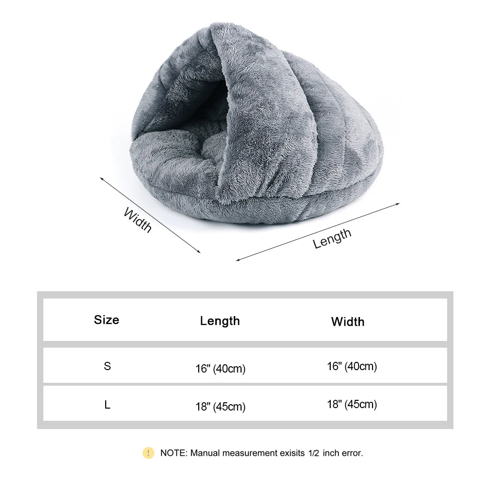 Warm Fleece Cat Bed Soft Kitten Nest Kennel For Small Dogs Cats Puppy Sleeping House Tent Pads Pet Accessories