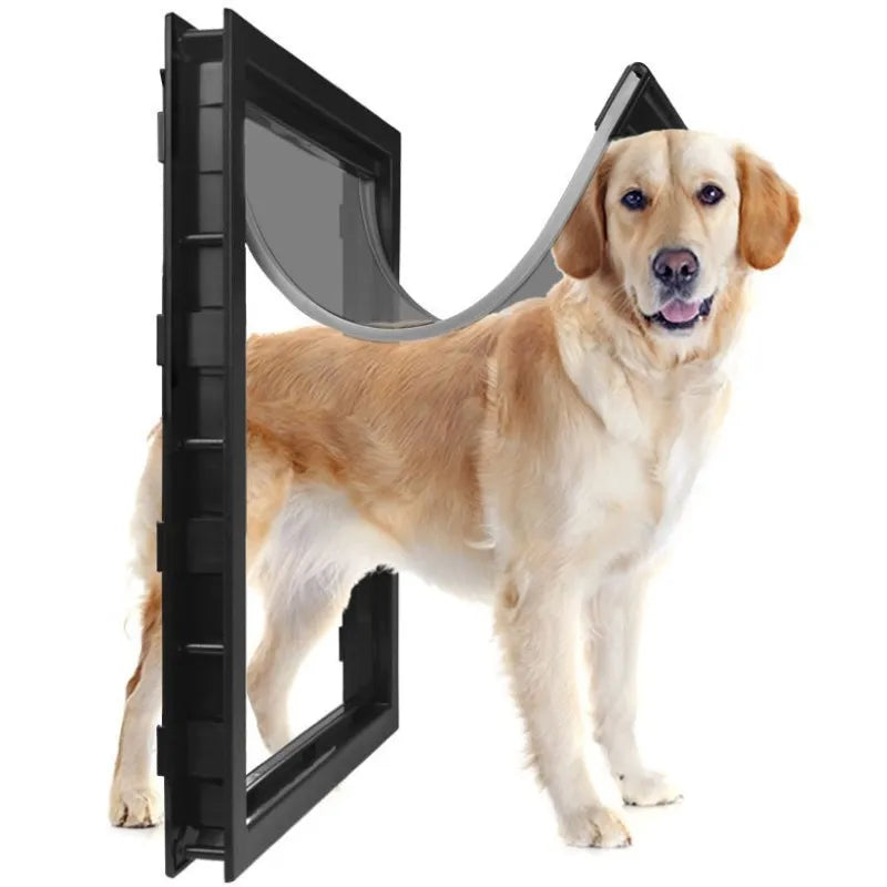 Puerta para mascotas para puertas ABS de alta calidad PVC con llama entrada puerta con solapa exterior cubierta de puerta antilluvia accesorios extra aislados y para clima frío