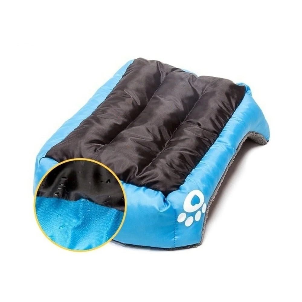 Cama grande para perros y gatos, casa cálida y acogedora para perros, nido de lana suave, cestas para perros, estera para casa, perrera impermeable para otoño e invierno