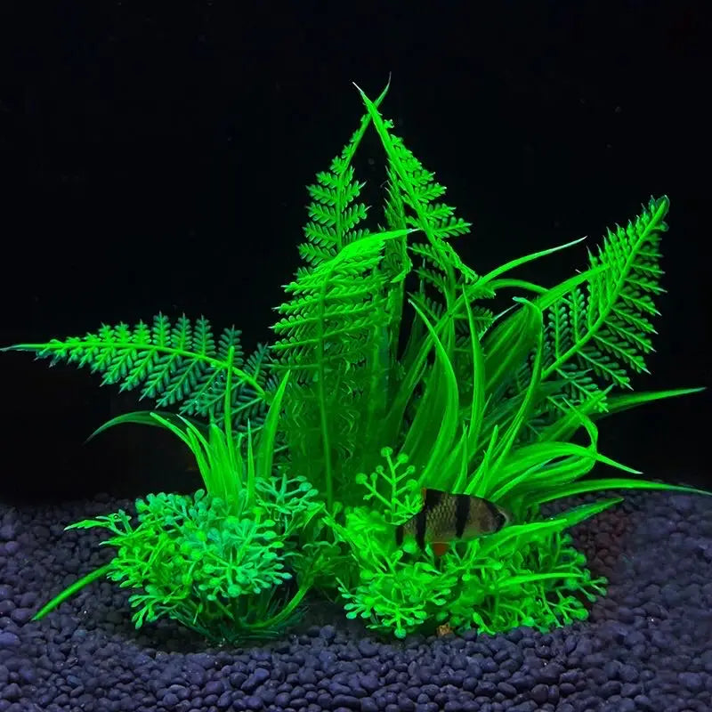 Aquarium ornement plante Aquarium artificiel décor plantes Simulation eau herbe poisson bol plastique mauvaises herbes décoration 5.5 pouces