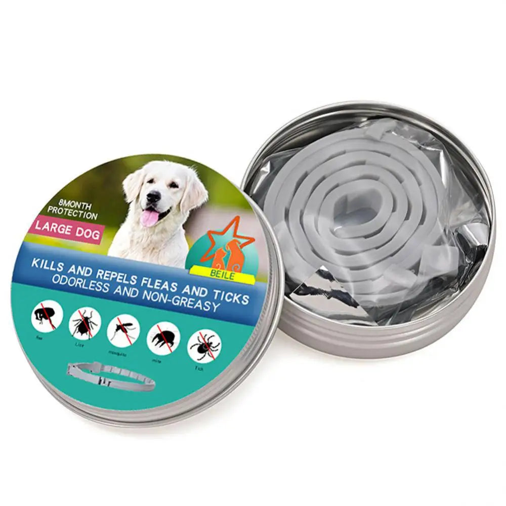 Collar antipulgas y garrapatas para perros y gatos, Collar ajustable de prevención para mascotas, repelente de insectos y plagas, suministros para cachorros, 1 ud.