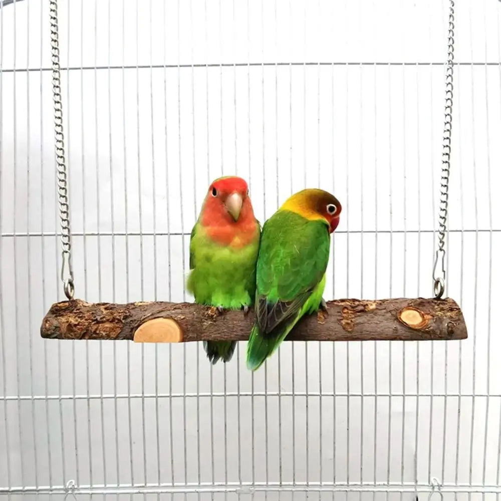 Balançoire à oiseaux en bois naturel, jouets suspendus pour perroquets, perruches d'intérieur et d'extérieur, tourtereaux, accessoires de Cage pour canaris