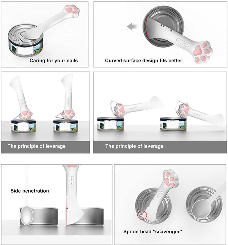 Cuillère pour animaux de compagnie, ouvre-boîte multifonctionnel, cuillère à mélanger les aliments humides, couvercle de scellage en Silicone pour chat, stockage des aliments, accessoires pour chiens, fournitures pour animaux de compagnie, bol