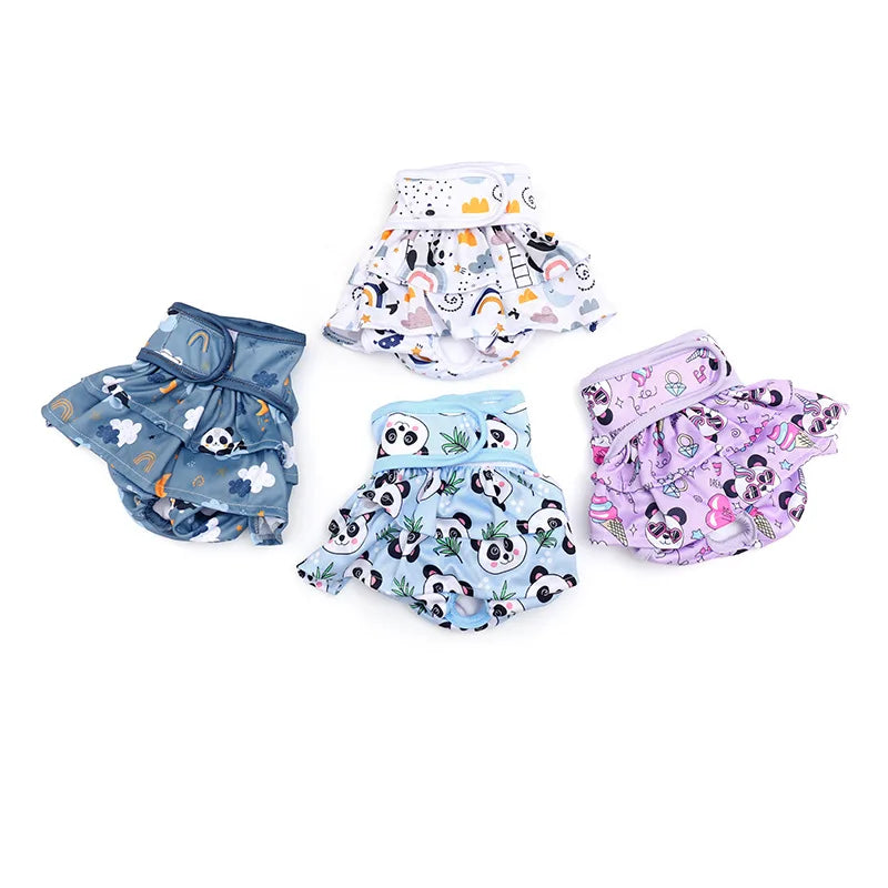 Pantalones menstruales para perros, ropa de estilo a la moda de verano, tela pequeña femenina de primavera para perros de lujo, artículos, suministros para mascotas, accesorios