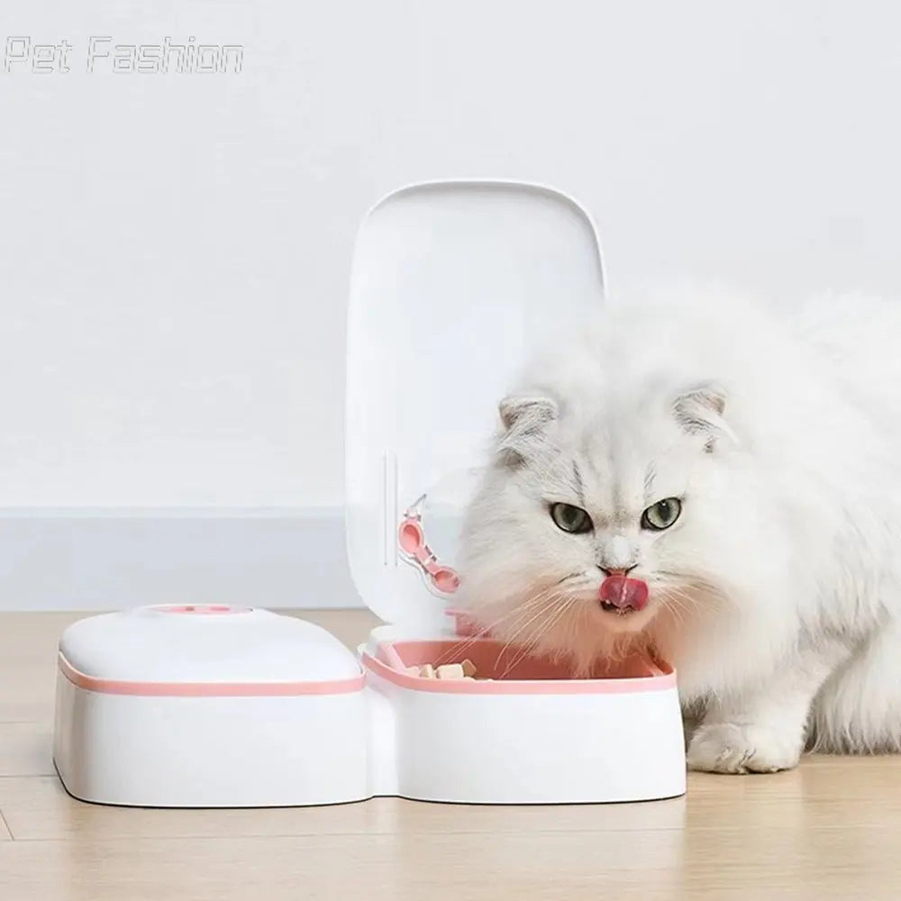 Alimentador automático para gatos, dispensador elegante de comida para gatos, dispensador de alimentos húmedos y secos, alimentador automático para gatos, cuenco para cachorros