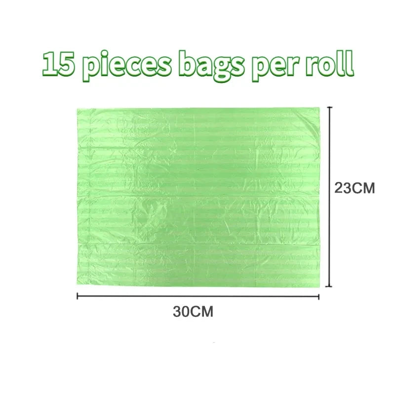 5/10/30Roll Dog Poop Bags for dog Large Cat Waste Bags Doggie Outdoor Home Clean Refill Garbage Bag Pet Supplies 15 Bags/ Roll