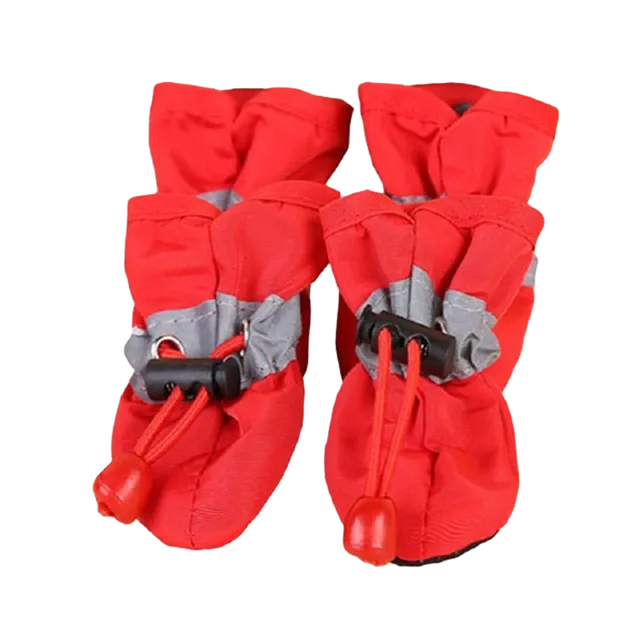 4pcs/set Waterproof Pet Dog Shoes Chihuahua Anti-slip Rain Boots Footwear For Small Cats Dogs Puppy Dog Pet Booties Clothes