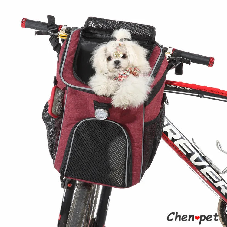 Bolsa transpirable para transportar excrementos de perros y mascotas, funda para asiento de bicicleta, mochila de viaje para mascotas, perros pequeños, medianos y gatos