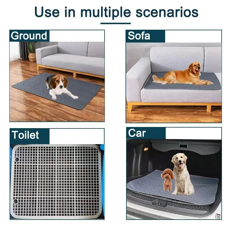 Almohadilla para orinar para perros, estera de orina lavable reutilizable para asiento de coche, suelo, sofá, impermeable, absorbente, para adiestramiento de cachorros y gatos, alfombrilla para pañales, suministros para mascotas