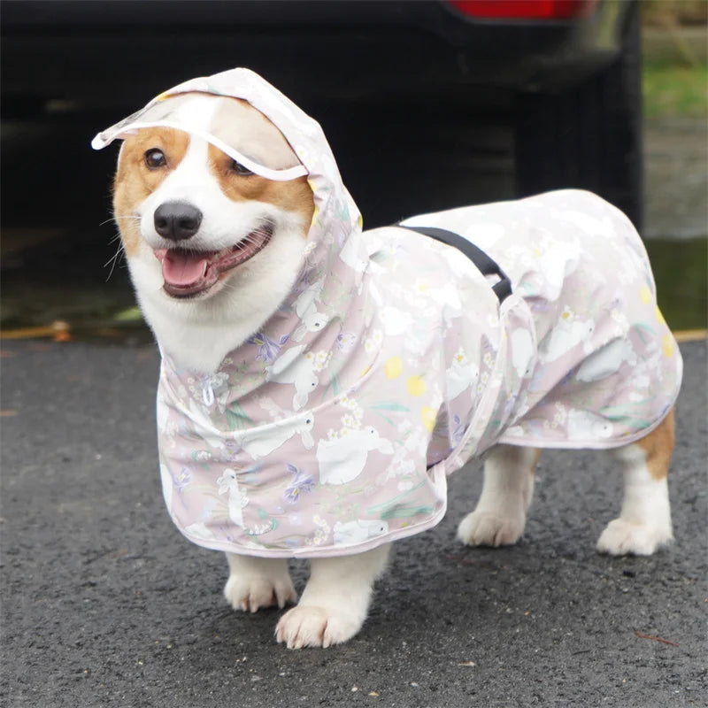 Temporada de lluvias, Chubasquero para perros y cachorros, ropa Impermeable para mascotas, ropa para perros, ropa Impermeable para mascotas, abrigos de lluvia Corgi Shiba Inu