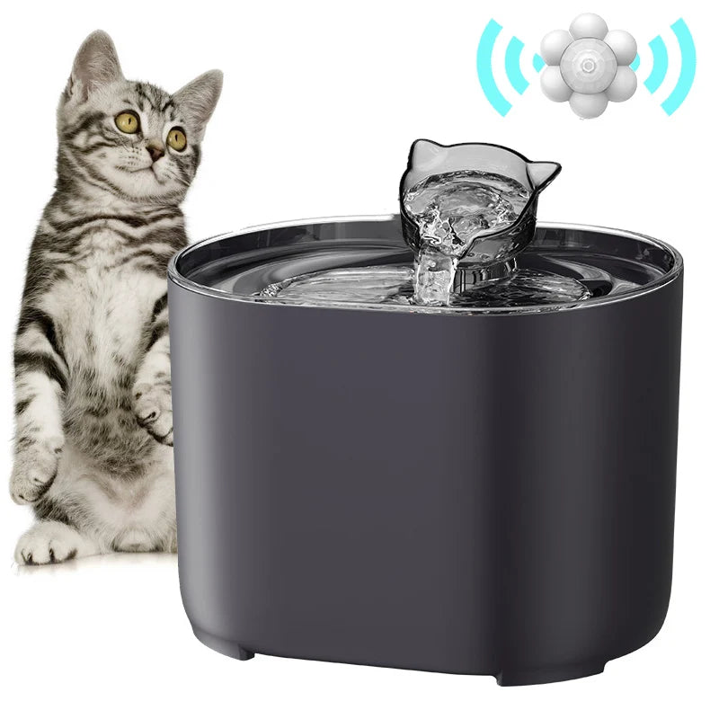 Fontaine d'eau pour chat, filtre automatique USB, électrique muet, bol pour chien et chat, abreuvoir filtrant à recirculation, distributeur d'eau pour animaux de compagnie