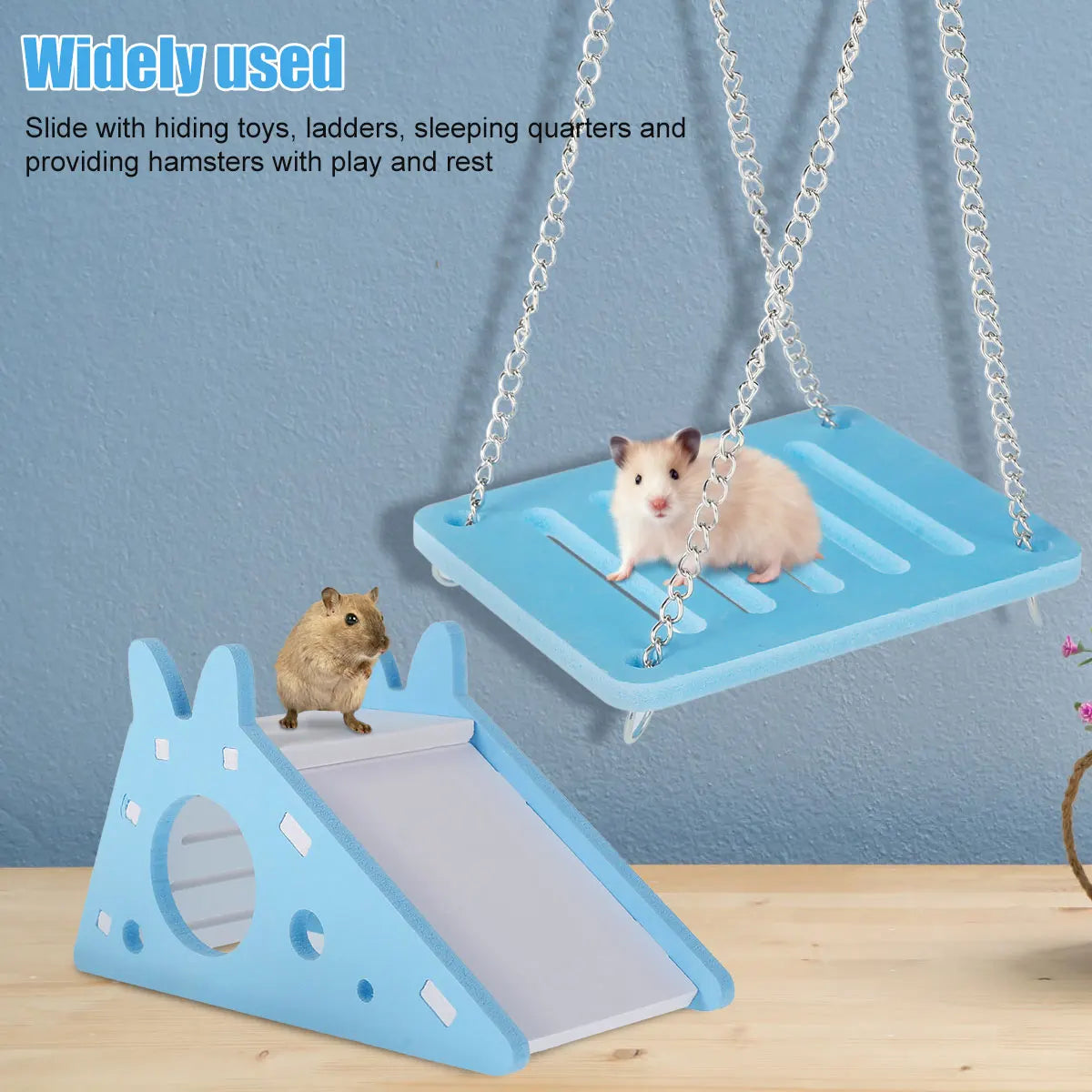 Hamster Toys Eco-Board Bridge Seesaw Swing Toys Small Animal Activity Climb Toy DIY Hamster Cage Accessories for Home Pet Shop