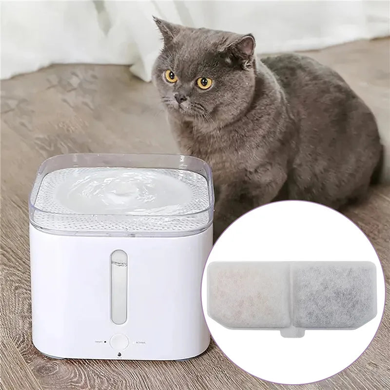 10 Uds. Filtros de repuesto para fuente de agua para gatos, dispensador de agua potable para gatos domésticos, suministros de filtros