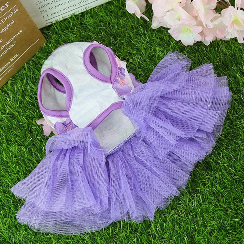 Dog Summer Dress Cat Lace Chiffon Skirt Pet Clothing Chihuahua Skirt Puppy Cat Princess Apparel Puppy Clothe Dog Accessories