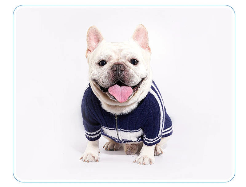 2023 New Pet Clothes Autumn Winter Small Medium Dog Clothes Teddy Cat Warm Zipper Clothing Puppy Cardigan Fashion Style