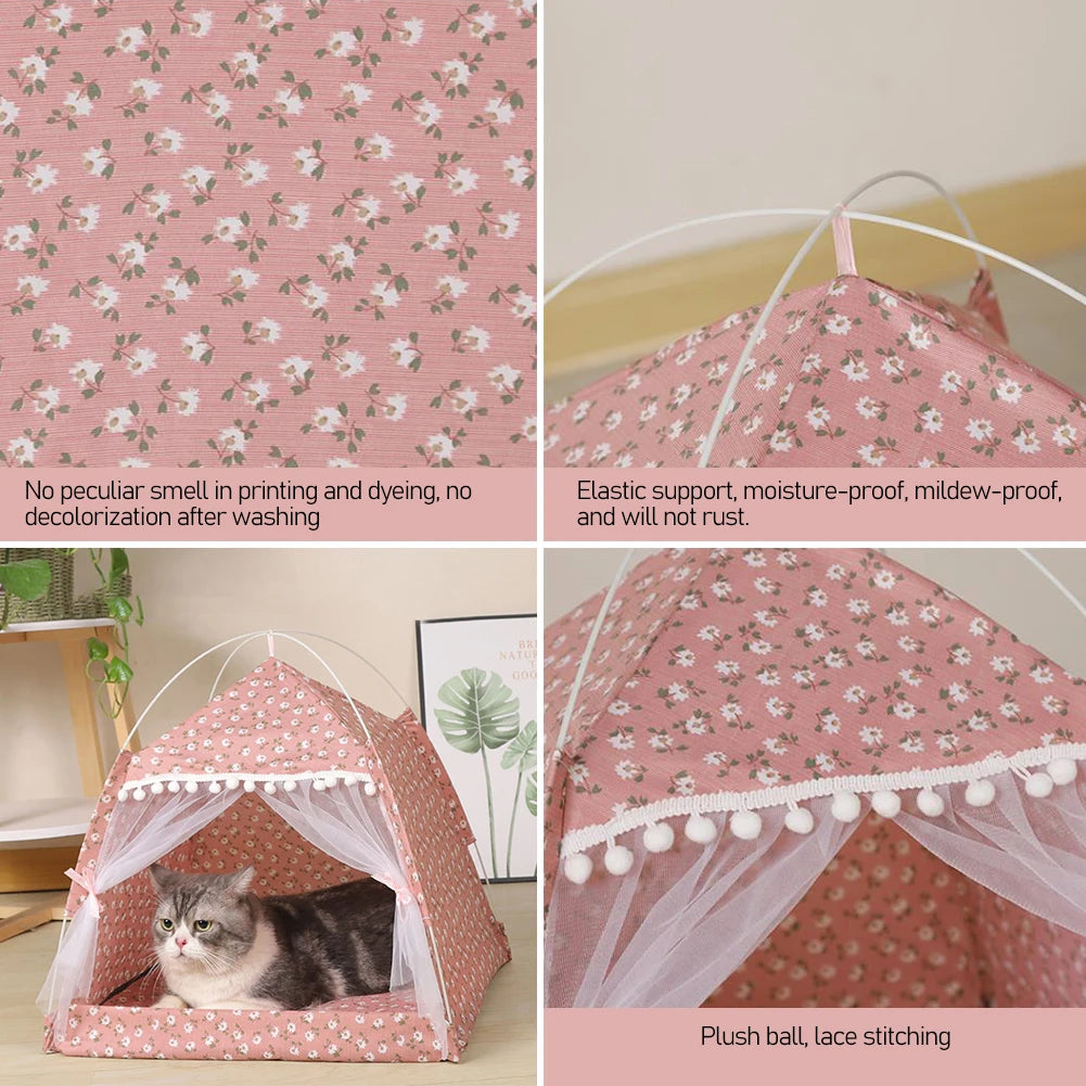 Lit de tente pour chat, maison pour animal de compagnie, hamac confortable et fermé avec sols, maison pour chat et petit chien, lits apaisants pour petite maison pour animal de compagnie