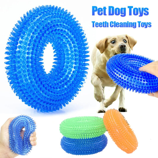 Juguete masticable interactivo para perros y mascotas, juguete de limpieza de dientes con púas resistente a mordeduras para cachorros, juguetes para masticar molares TPR para perros