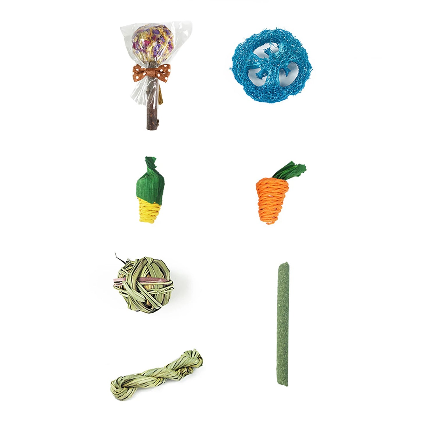 Jouets à mâcher cochon d'inde, 14 pièces, jouet de nettoyage des dents pour lapin Hamster, jouets molaires pour la santé des dents, accessoires de lapin