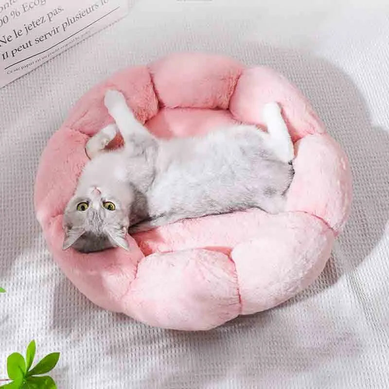 Cama para perros y gatos a la moda, cojín lavable con flores para mascotas, estera para dormir autocalentable para gatos, nido Universal para dormir profundo en las cuatro estaciones, nido para perros