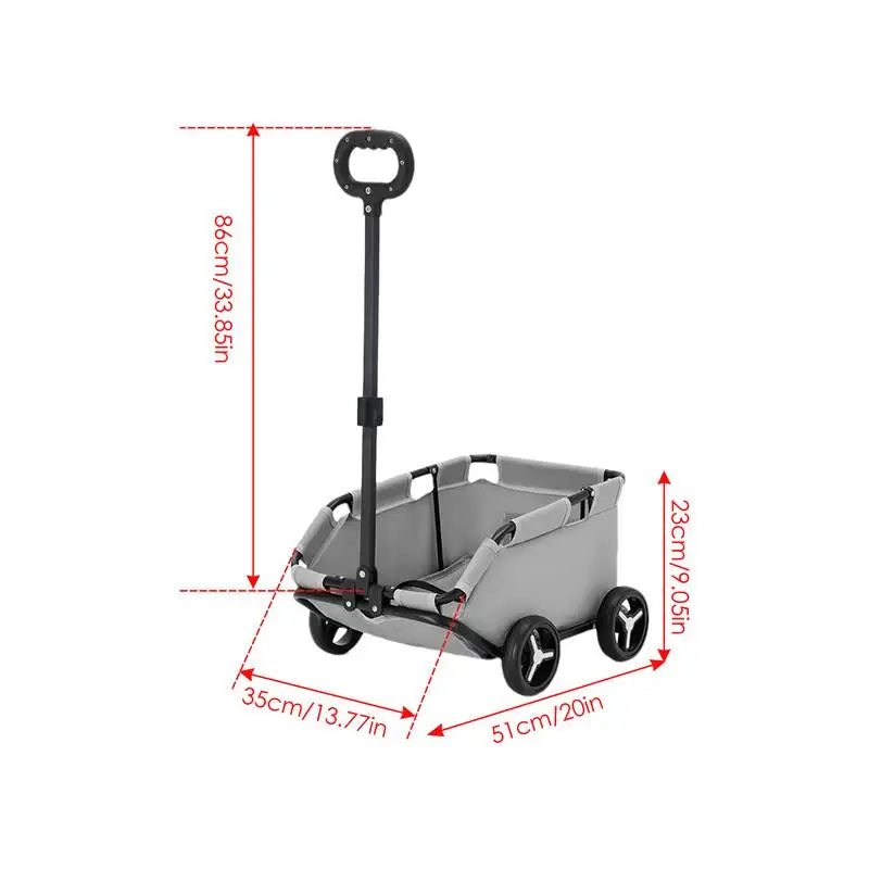 Stroller for dogs Rolling cat carrier Pet Carrier 4 wheels lightweight folding trolley Dog trolley for outings Shopping walks