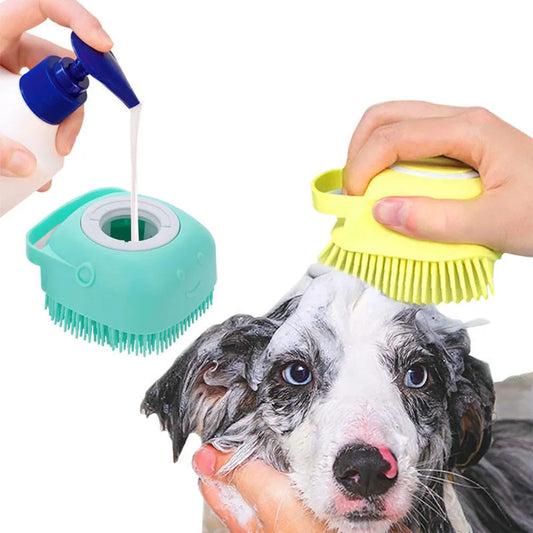 Salle de bain chiot chien chat bain gants de Massage brosse doux sécurité Silicone accessoires pour animaux de compagnie pour chiens chats outils Mascotas produits