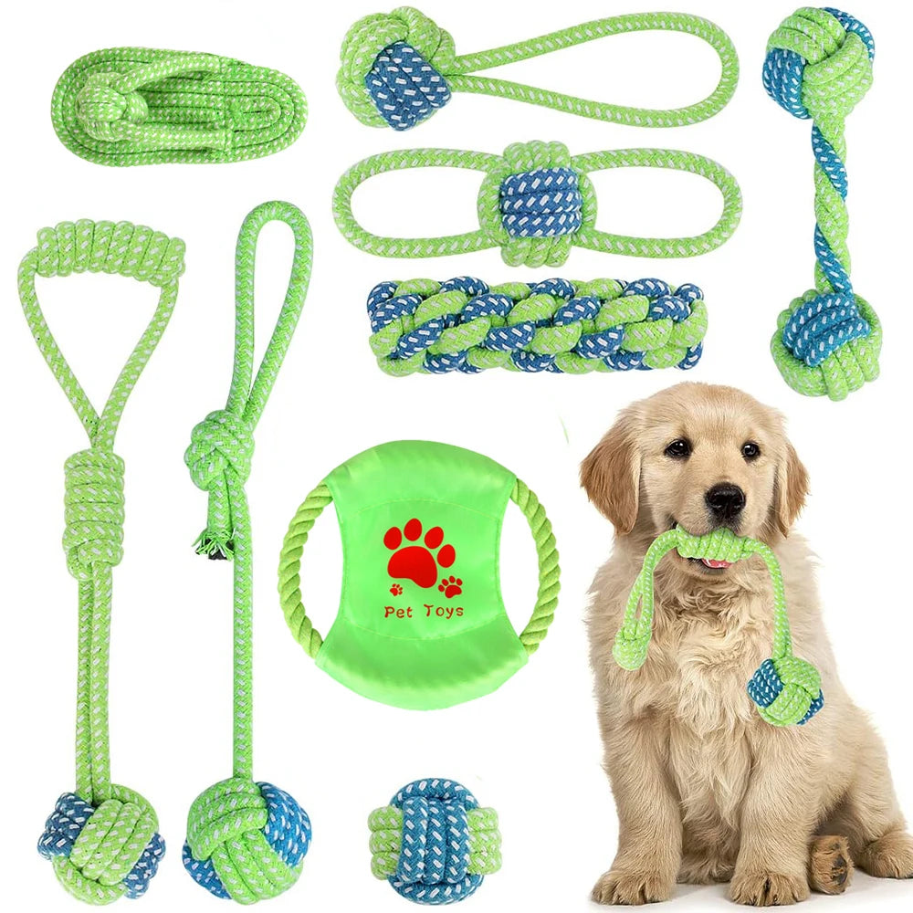 1pcs Dog Rope Toy Assorted Pet Rope Chew Toys Durable Rope Knot Dog Toy Puppy Teething Playing Toys for Small Dogs Puppies