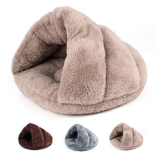 Cama cálida de lana para gatos, nido suave para gatitos, perrera para perros pequeños, gatos, cachorros, casa para dormir, almohadillas para tienda, accesorios para mascotas