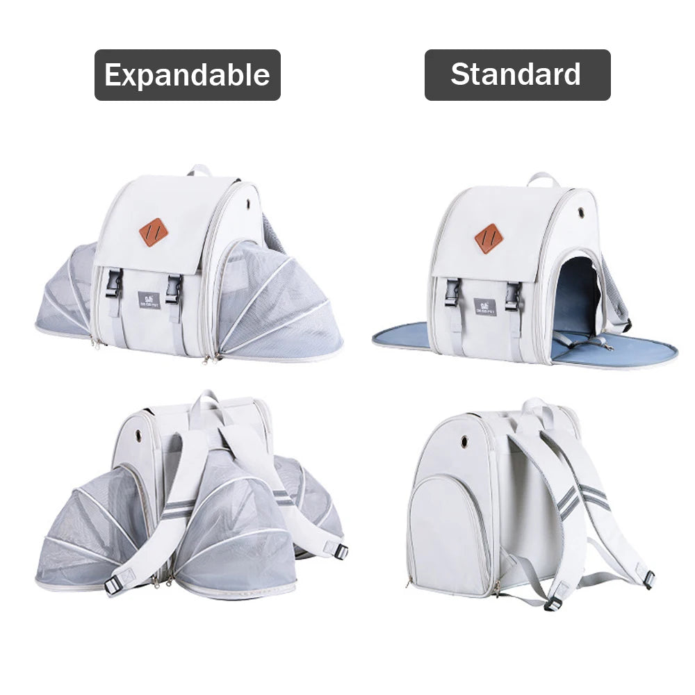 Sac à Dos pour Petits Chiens Respirant avec fenêtres Extensibles Voyage pour Animaux de Compagnie pour Chats Grand Espace Sac à Dos pour Chat pour Sortie randonnée