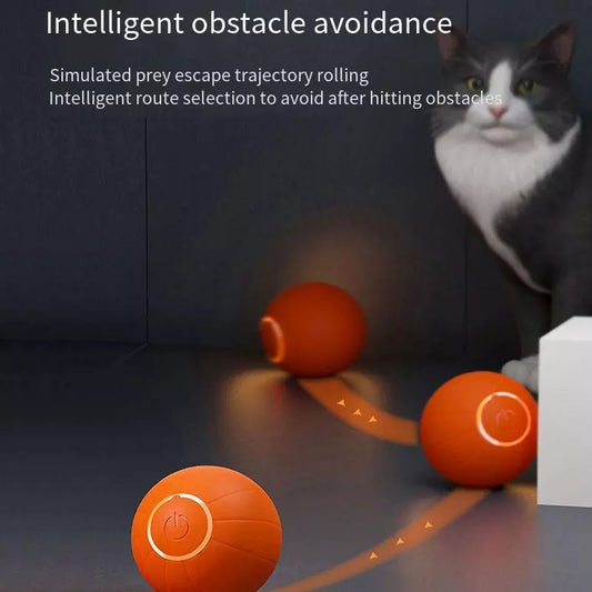 Juguetes interactivos brillantes para gatos, bola rodante automática, juguetes eléctricos para gatos, juguetes de entrenamiento para gatos con movimiento automático para jugar en interiores