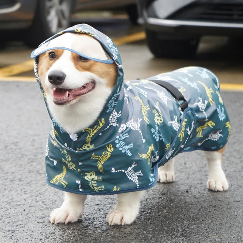 Temporada de lluvias, Chubasquero para perros y cachorros, ropa Impermeable para mascotas, ropa para perros, ropa Impermeable para mascotas, abrigos de lluvia Corgi Shiba Inu