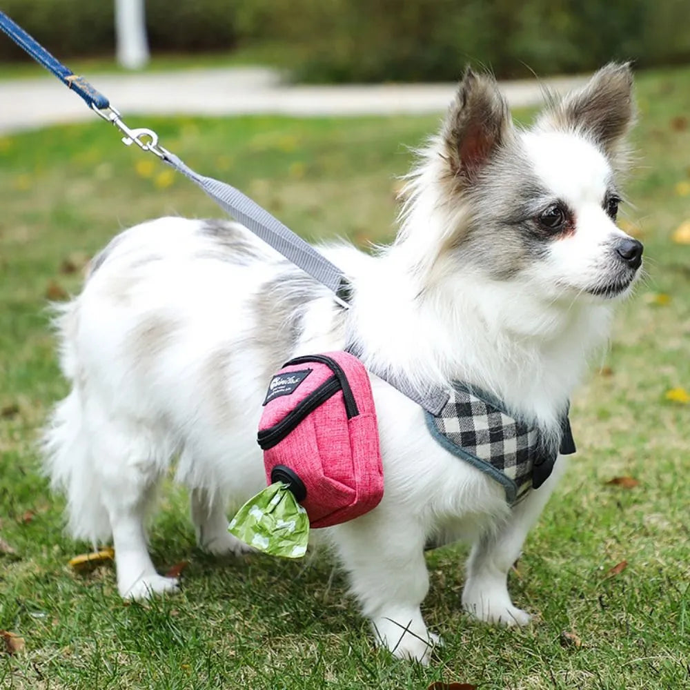 Bolsa portátil para entrenamiento de perros, bolsa para golosinas para perros al aire libre, snack para cachorros, recompensa en la cintura, dispensador de excrementos para perros, accesorios para mascotas