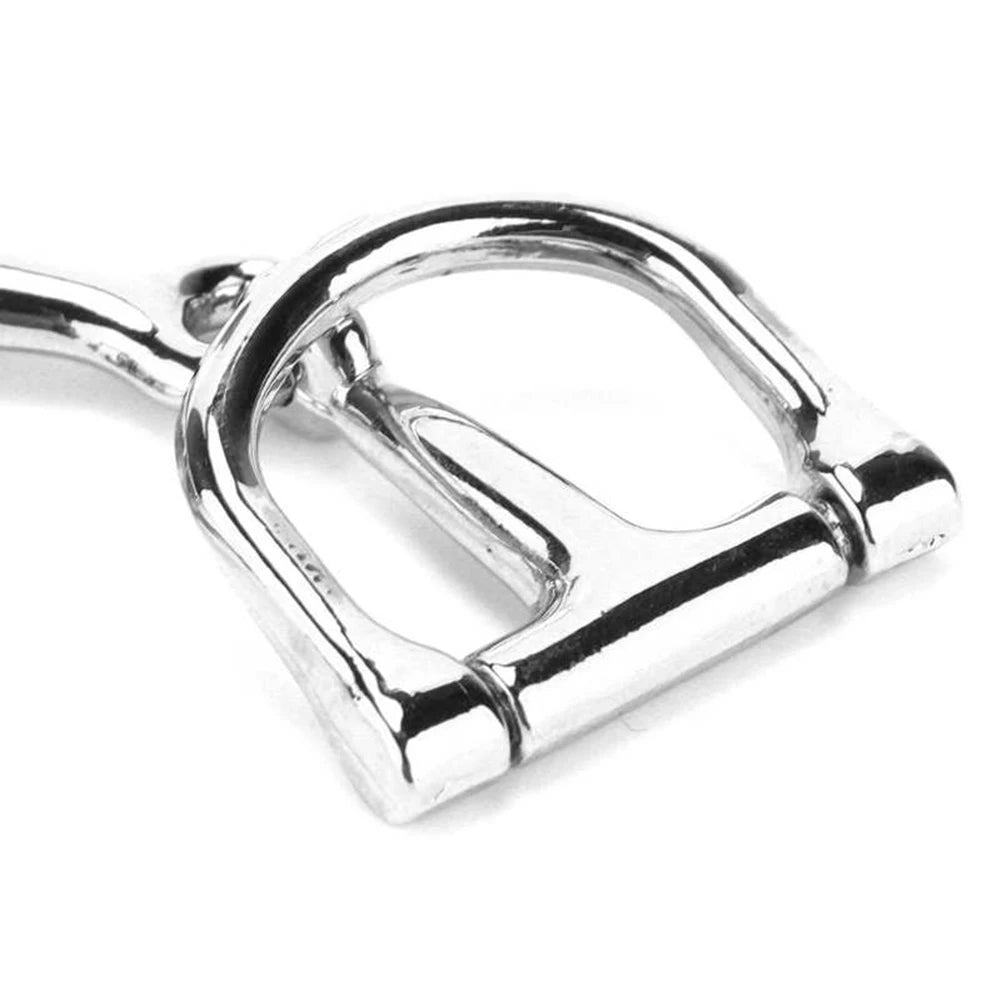 1 PC D-Shaped Snaffle Keychain Durable Silver D Zine-Alloy Horse Snaffle Bits Key Chain Decoration Gift For Men Women