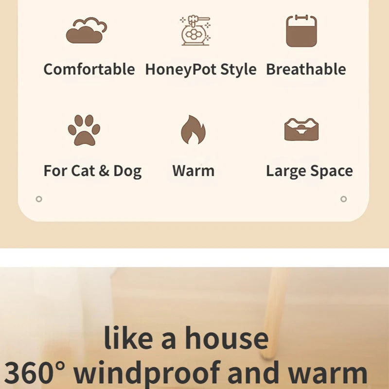 Cat Bed House Pet Accessories Four Seasons Plush Mat Cats Cushion Basket Honey Jar Shape Pets Product for Small Cat