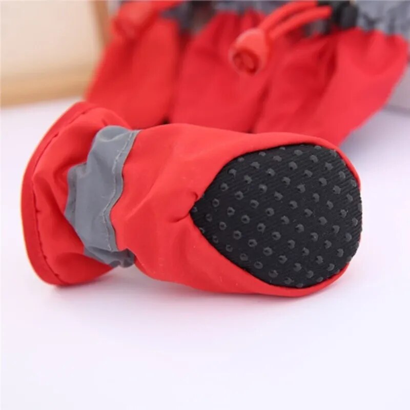 4 unids/set zapatos impermeables para perros Chihuahua Botas de lluvia antideslizantes calzado para gatos pequeños perros cachorros botines para mascotas ropa