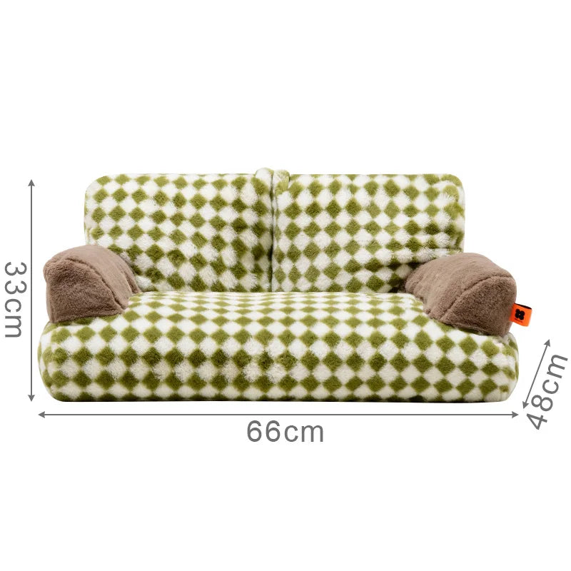 Canapé-lit doux pour chat et petit chien, amovible et lavable, nid pour chaton, niche en peluche, panier de lit chaud pour chiot, fournitures pour animaux de compagnie