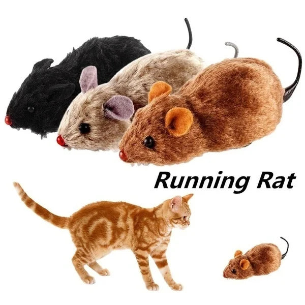 Souris en peluche réaliste et amusante, jouet Rat en cours d'exécution, pour chats, chiens, queue, animaux de compagnie, enfants, couleur aléatoire, 1 pièce