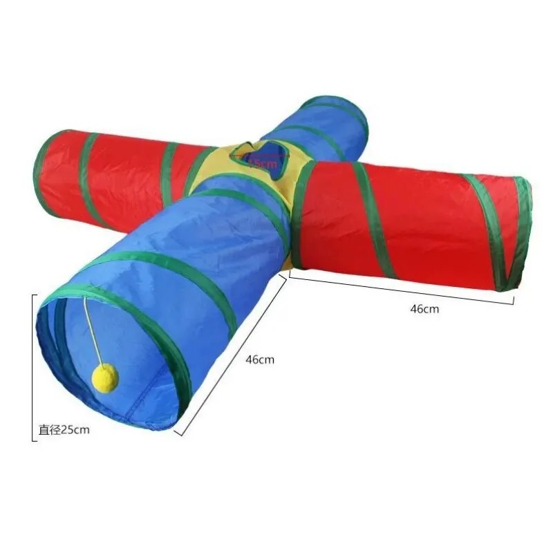 Tubo de túnel para gatos, túnel para gatos, juguetes para mascotas, juguete con orificio para mirar