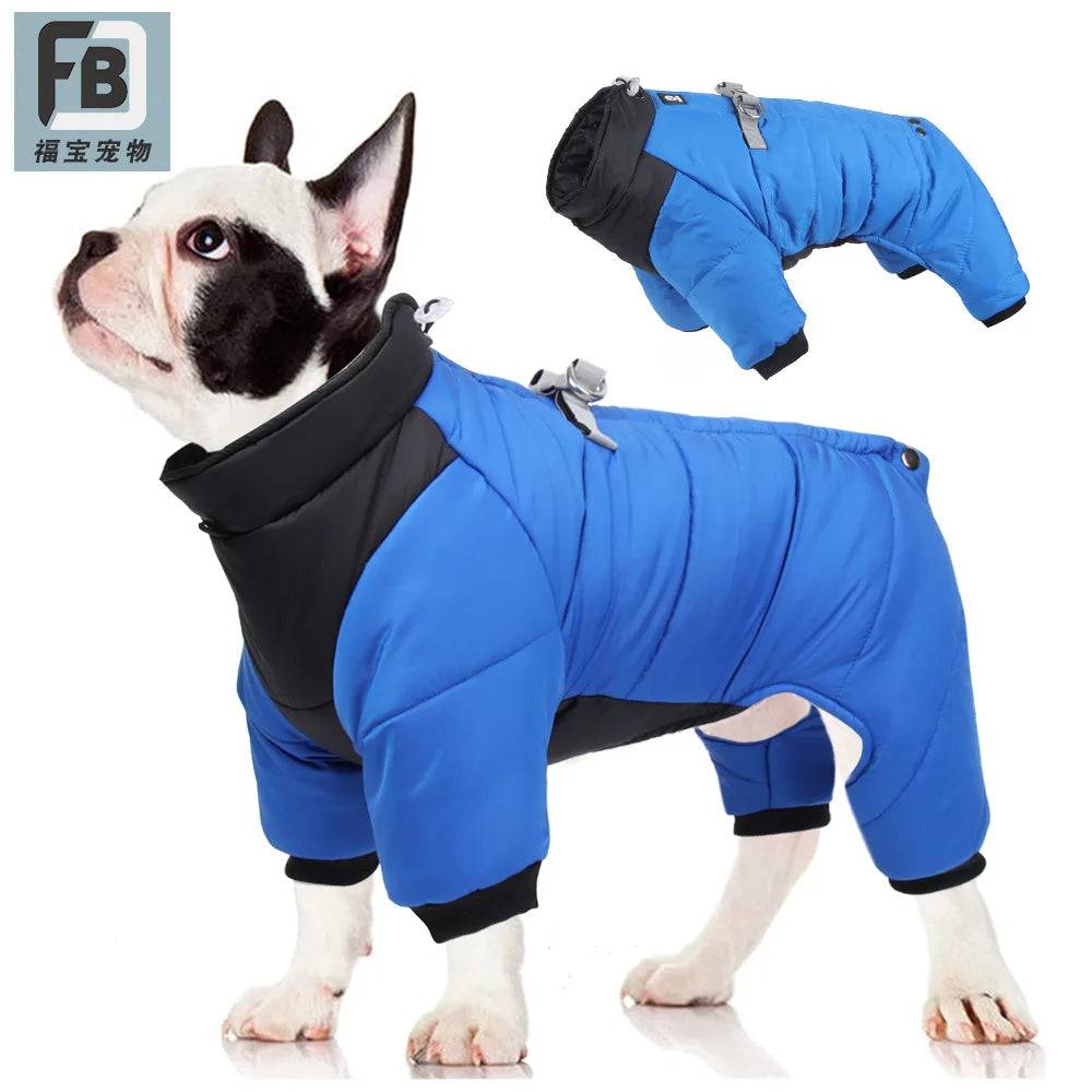 Mono grueso y cálido para perros, ropa de invierno para perros, abrigo para Chihuahua Youkshire, monos a prueba de viento para cachorros, chaqueta para caniche, ropa para mascotas