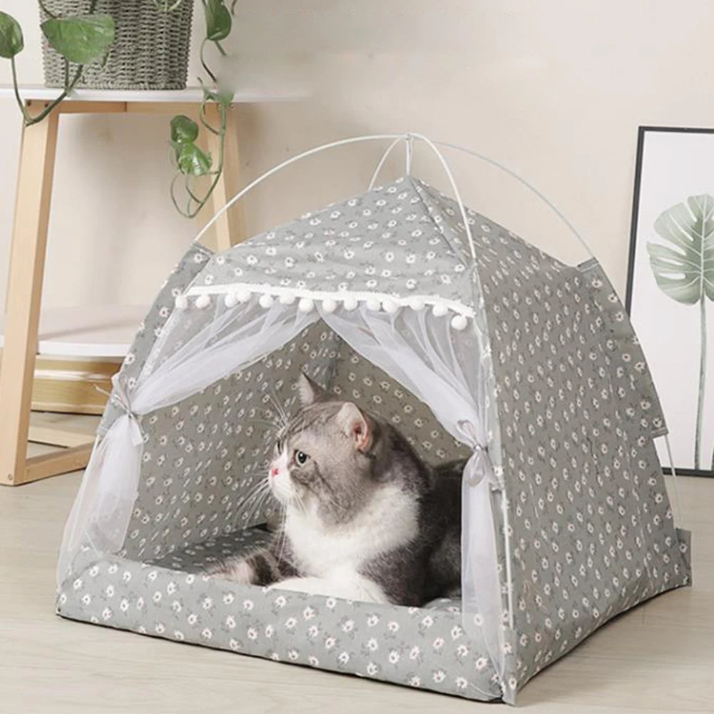 Lit de tente pour chat, maison pour animal de compagnie, hamac confortable et fermé avec sols, maison pour chat et petit chien, lits apaisants pour petite maison pour animal de compagnie