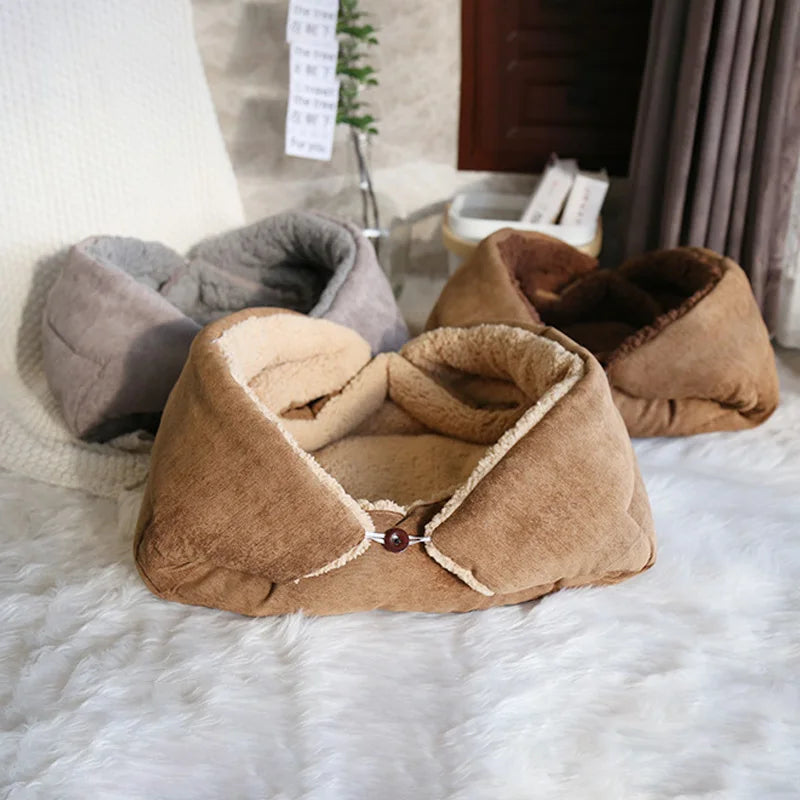 Cama gruesa y cálida para gatos, estera plegable multifuncional para mascotas, para gatos, perros pequeños, cama interior para gatitos, estera para dormir para gatos, suministros para mascotas